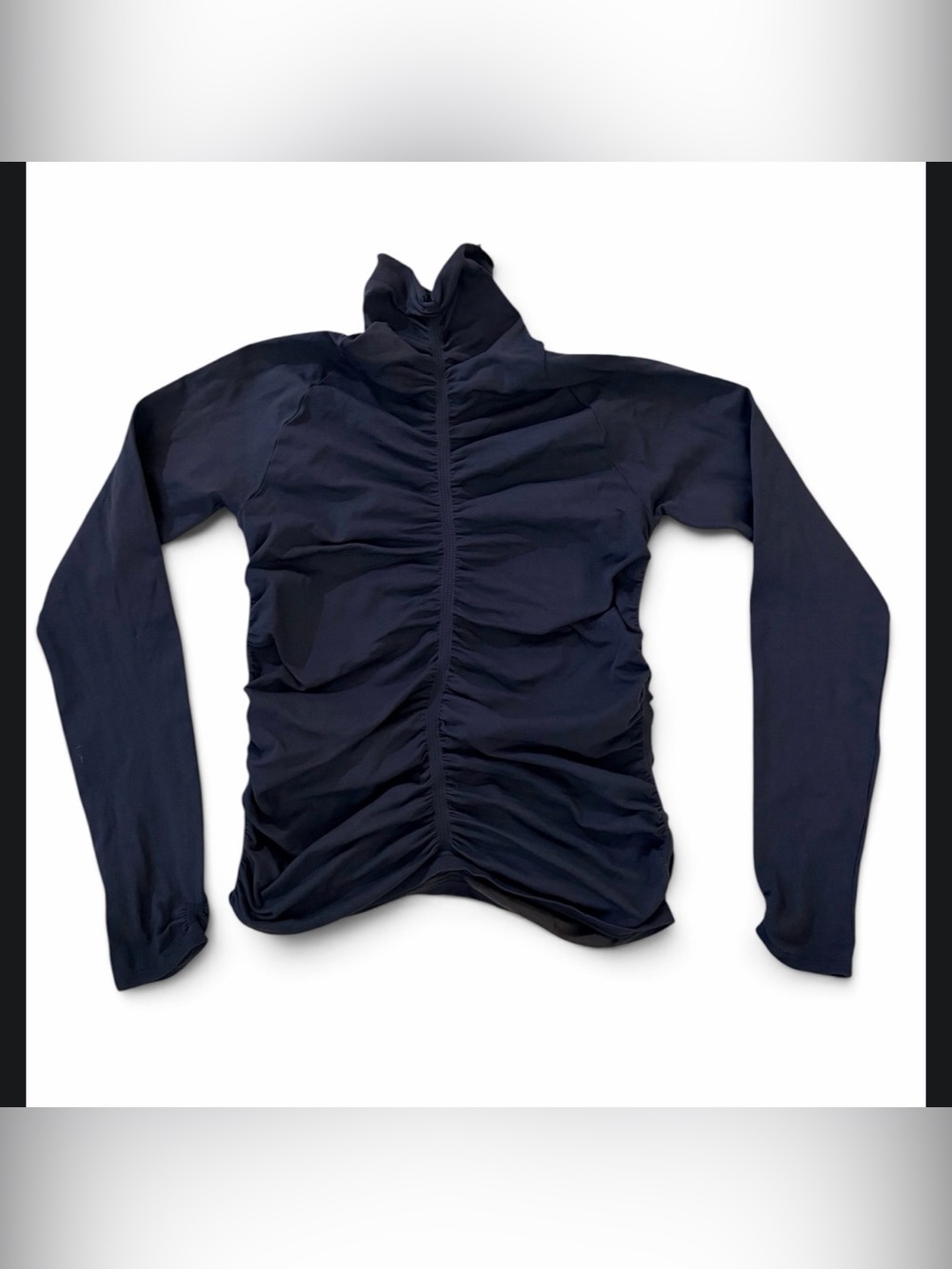 Last tango long sleeve rouched gray top M/L